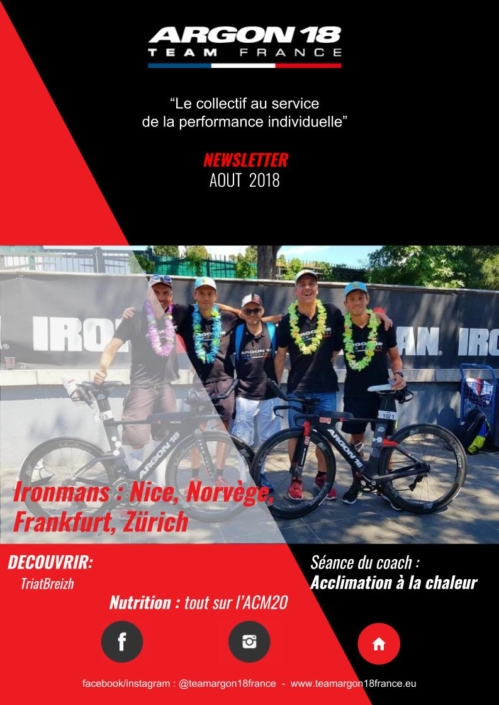 Team Argon 18 France – Newsletter Aout 2018
